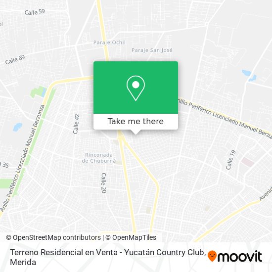 Terreno Residencial en Venta - Yucatán Country Club map