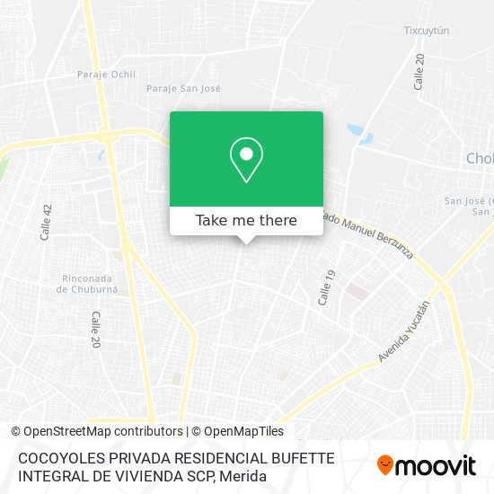 COCOYOLES PRIVADA RESIDENCIAL BUFETTE INTEGRAL DE VIVIENDA SCP map