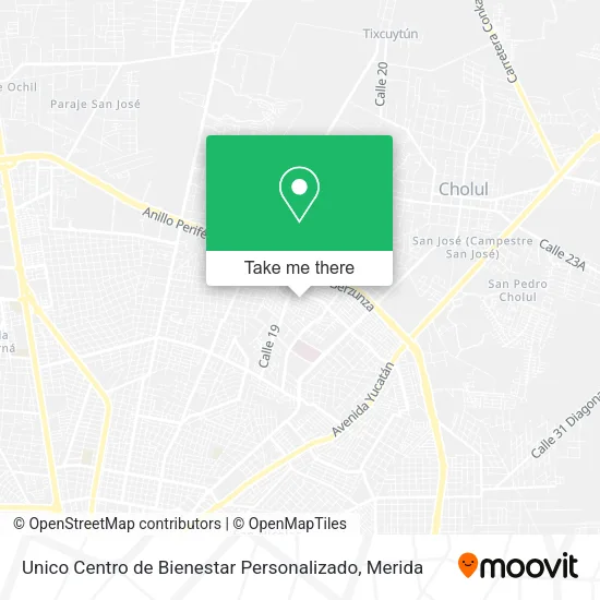 Mapa de Unico Centro de Bienestar Personalizado