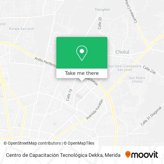 Mapa de Centro de Capacitación Tecnológica Dekka