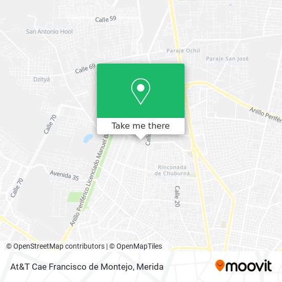 At&T Cae Francisco de Montejo map