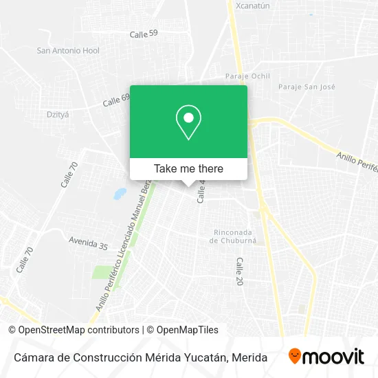 Mapa de Cámara de Construcción Mérida Yucatán