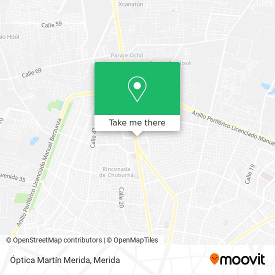Óptica Martín Merida map