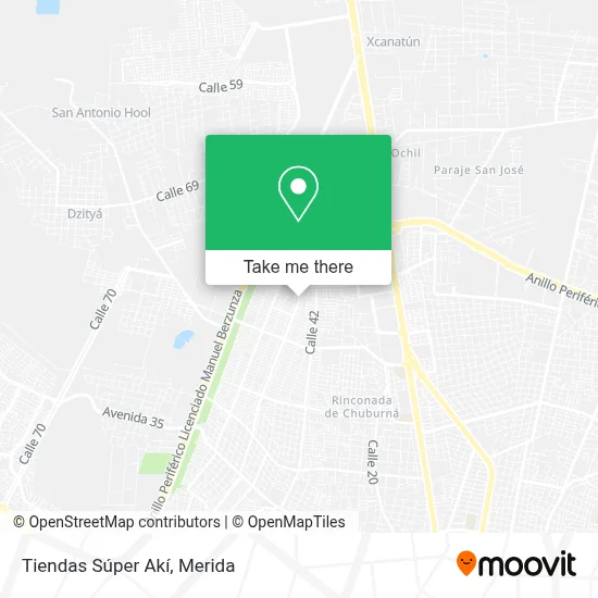 Tiendas Súper Akí map