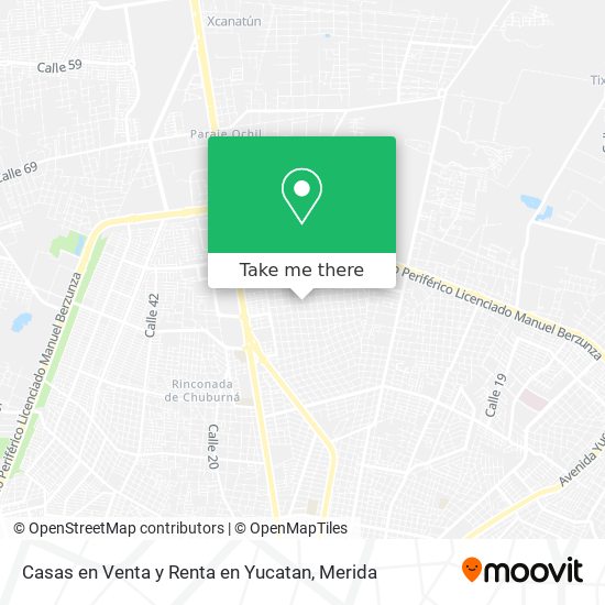 Mapa de Casas en Venta y Renta en Yucatan