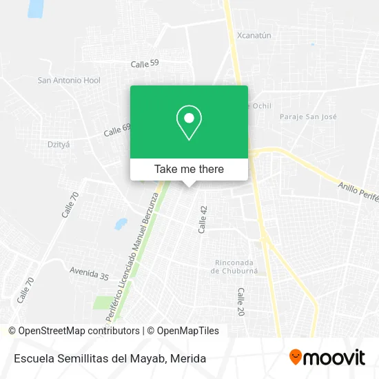 Mapa de Escuela Semillitas del Mayab