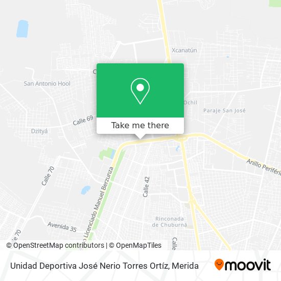 Mapa de Unidad Deportiva José Nerio Torres Ortíz