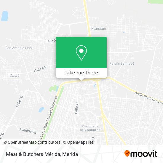 Meat & Butchers Mérida map