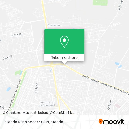 Mapa de Mérida Rush Soccer Club