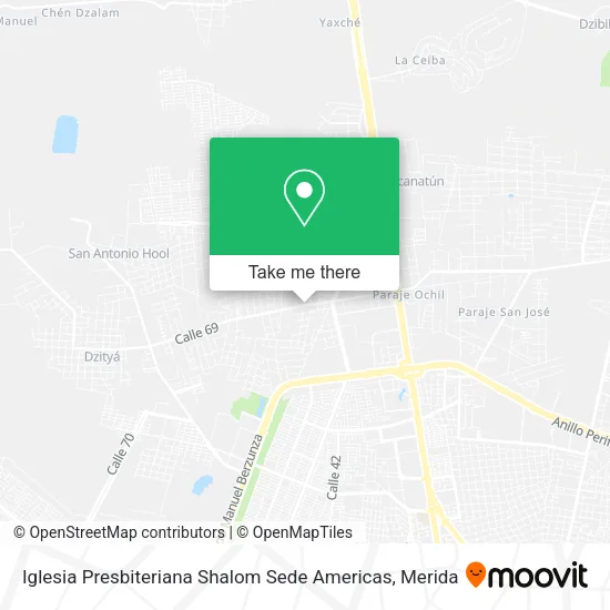 Mapa de Iglesia Presbiteriana Shalom Sede Americas