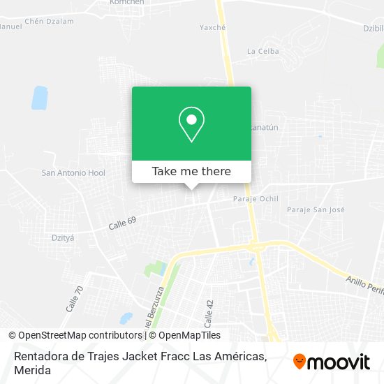 Mapa de Rentadora de Trajes Jacket Fracc Las Américas