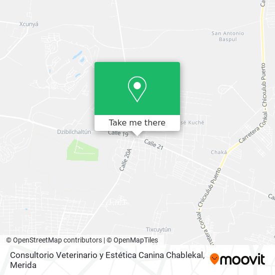Consultorio Veterinario y Estética Canina Chablekal map