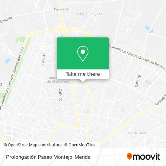Prolongación Paseo Montejo map