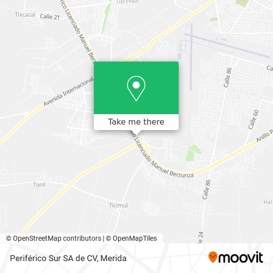 Periférico Sur SA de CV map