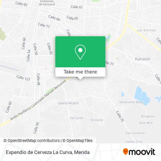 Mapa de Expendio de Cerveza La Curva