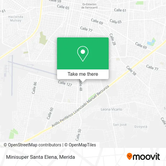 Mapa de Minisuper Santa Elena