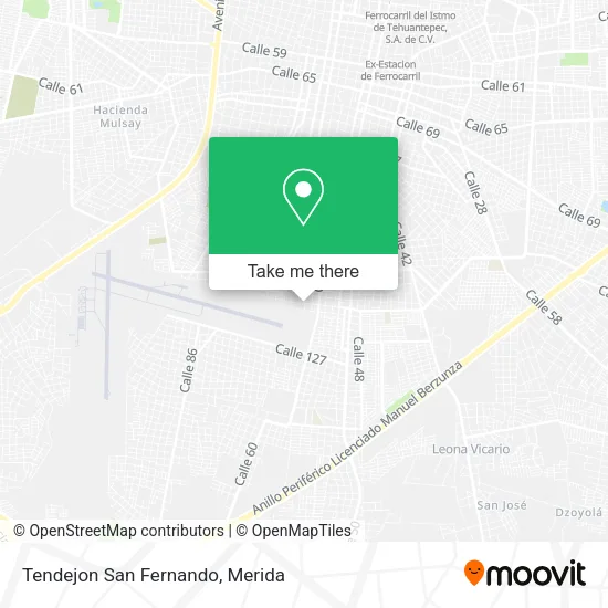 Mapa de Tendejon San Fernando