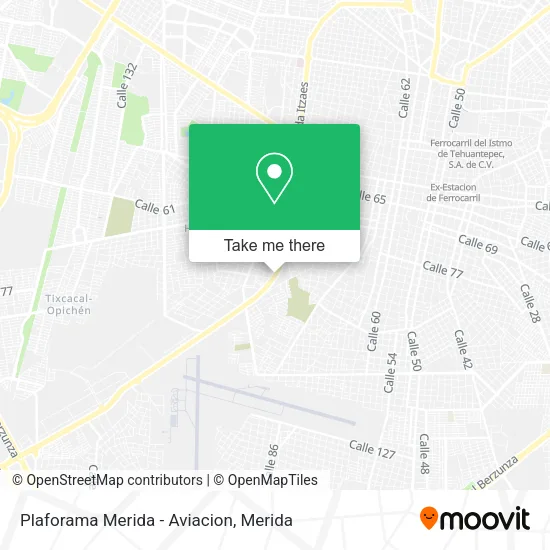 Mapa de Plaforama Merida - Aviacion