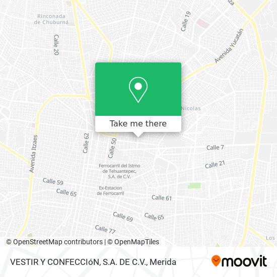 VESTIR Y CONFECCIóN, S.A. DE C.V. map