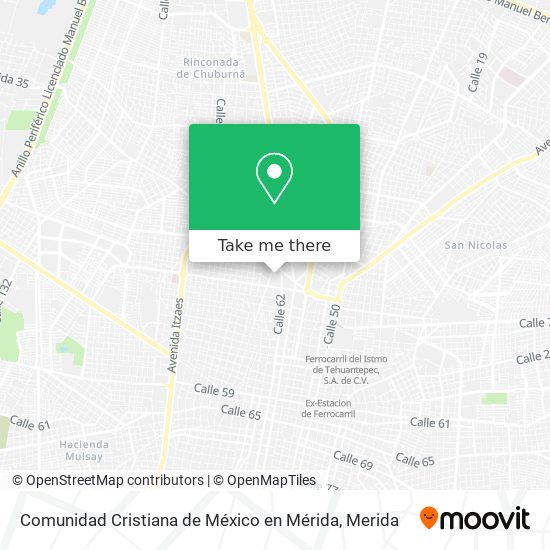 Comunidad Cristiana de México en Mérida map