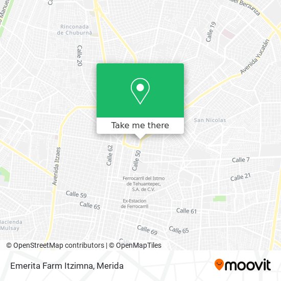 Emerita Farm Itzimna map