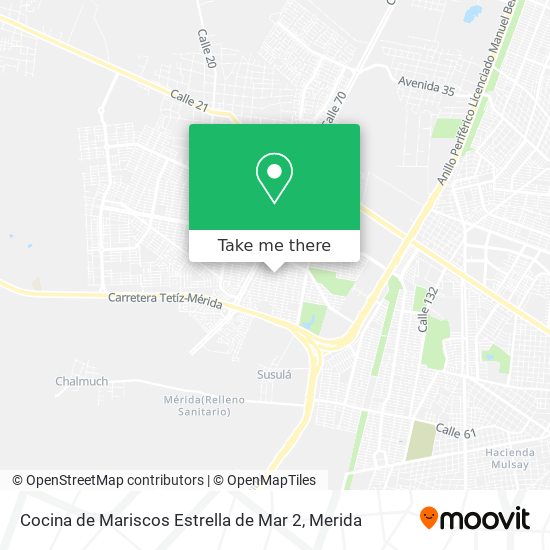 Mapa de Cocina de Mariscos Estrella de Mar 2
