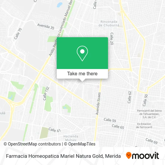 Mapa de Farmacia Homeopatica Mariel Natura Gold