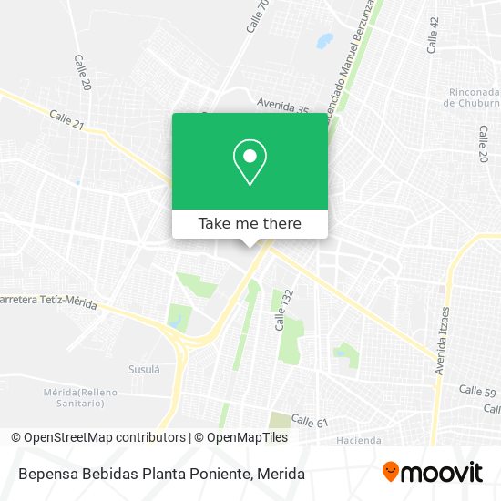 Mapa de Bepensa Bebidas Planta Poniente