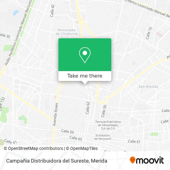 Campañia Distribuidora del Sureste map