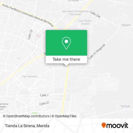 Mapa de Tienda La Sirena