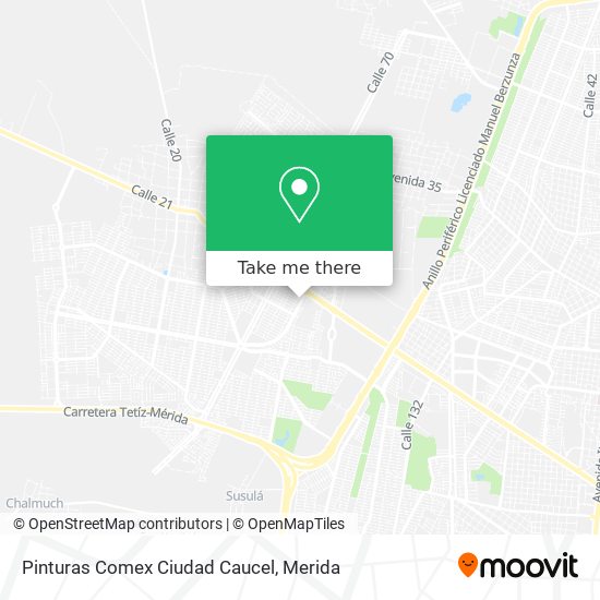 How to get to Pinturas Comex Ciudad Caucel in Cd Caucel by Bus?