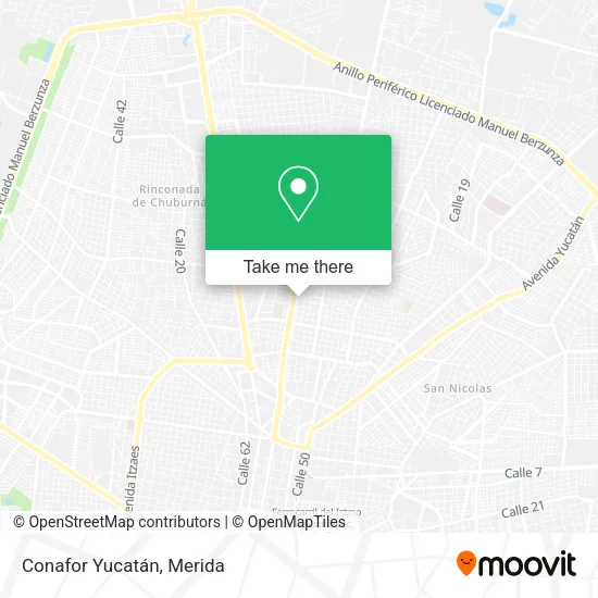 Mapa de Conafor Yucatán