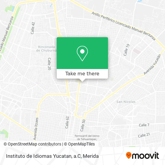 Instituto de Idiomas Yucatan, a.C map