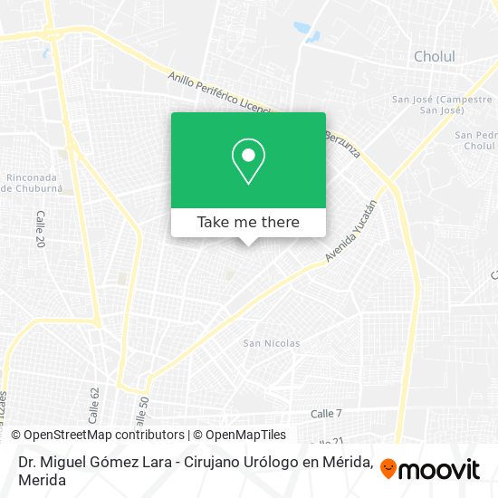Dr. Miguel Gómez Lara - Cirujano Urólogo en Mérida map