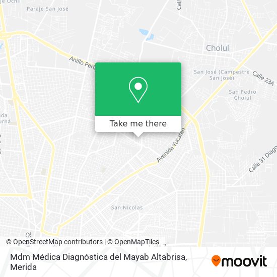 Mdm Médica Diagnóstica del Mayab Altabrisa map