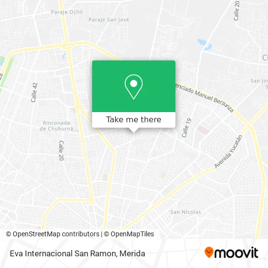 Eva Internacional San Ramon map