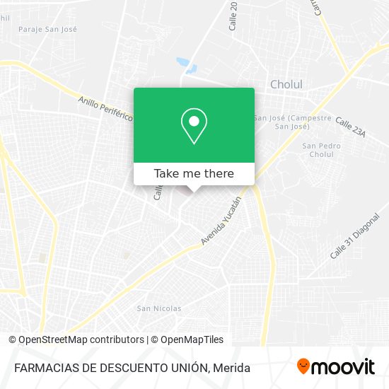 FARMACIAS DE DESCUENTO UNIÓN map