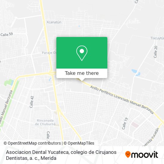 Mapa de Asociacion Dental Yucateca, colegio de Cirujanos Dentistas, a. c.