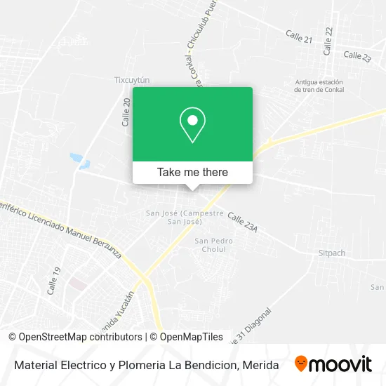 Mapa de Material Electrico y Plomeria La Bendicion