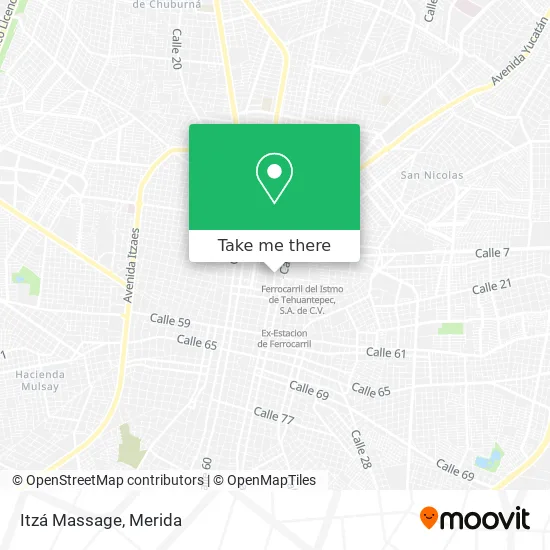 Itzá Massage map