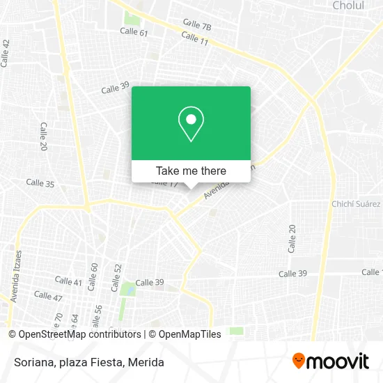 Soriana, plaza Fiesta map