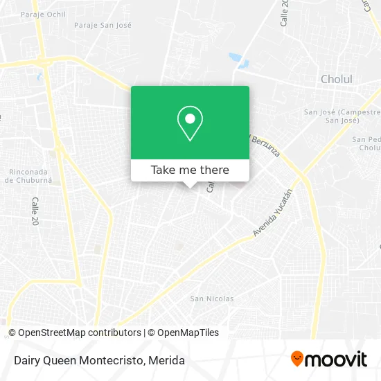 Mapa de Dairy Queen Montecristo