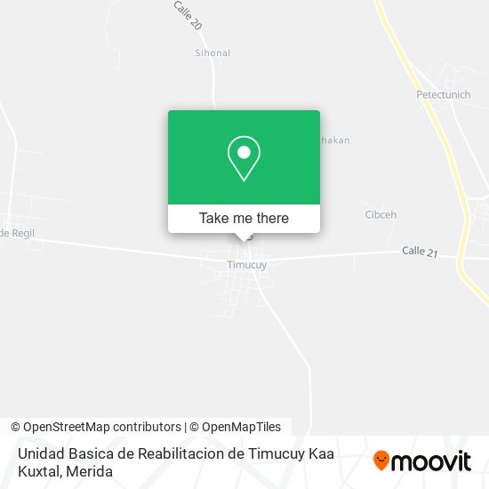 Mapa de Unidad Basica de Reabilitacion de Timucuy Kaa Kuxtal