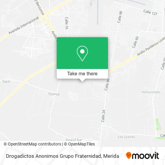Mapa de Drogadictos Anonimos Grupo Fraternidad