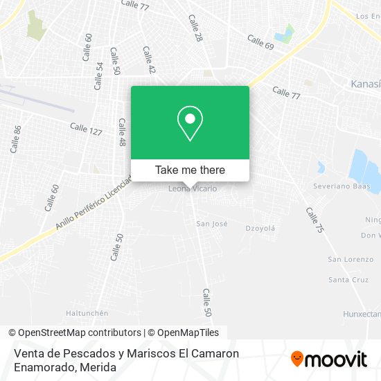 Venta de Pescados y Mariscos El Camaron Enamorado map
