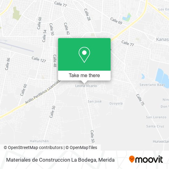 Mapa de Materiales de Construccion La Bodega