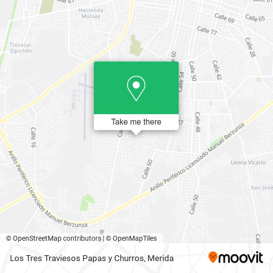 Los Tres Traviesos Papas y Churros map