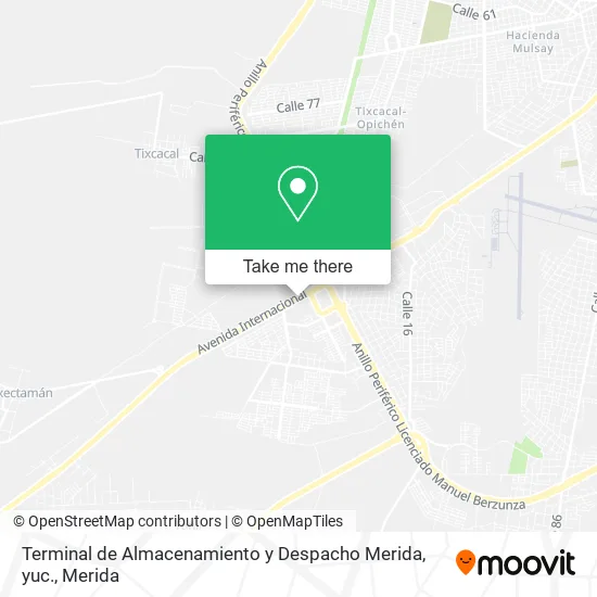 Terminal de Almacenamiento y Despacho Merida, yuc. map