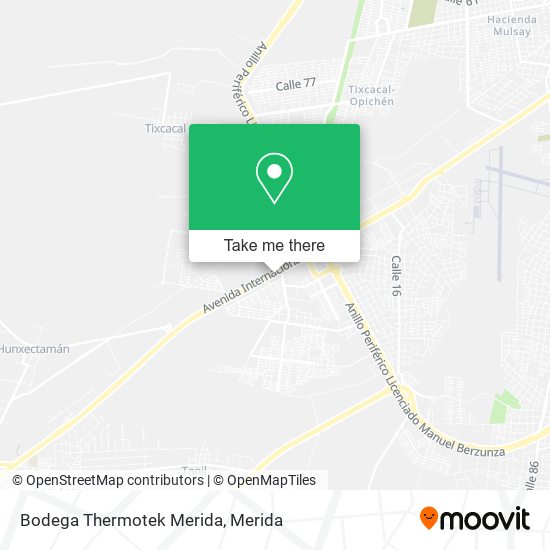Mapa de Bodega Thermotek Merida