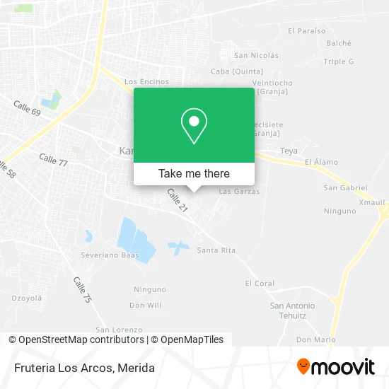 Mapa de Fruteria Los Arcos